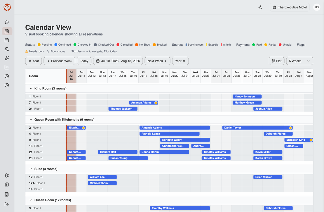 Reservation Calendar